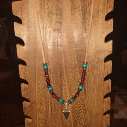 Native America Beaded Arrowhead Necklace Unisex New