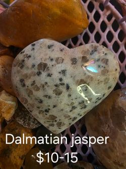 Dalmation jasper heart