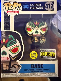 FUNKO POP! BANE #412 NEW DIA DE LOS DC SERIES BATMAN IN HAND DIA DE LOS MUERTOS