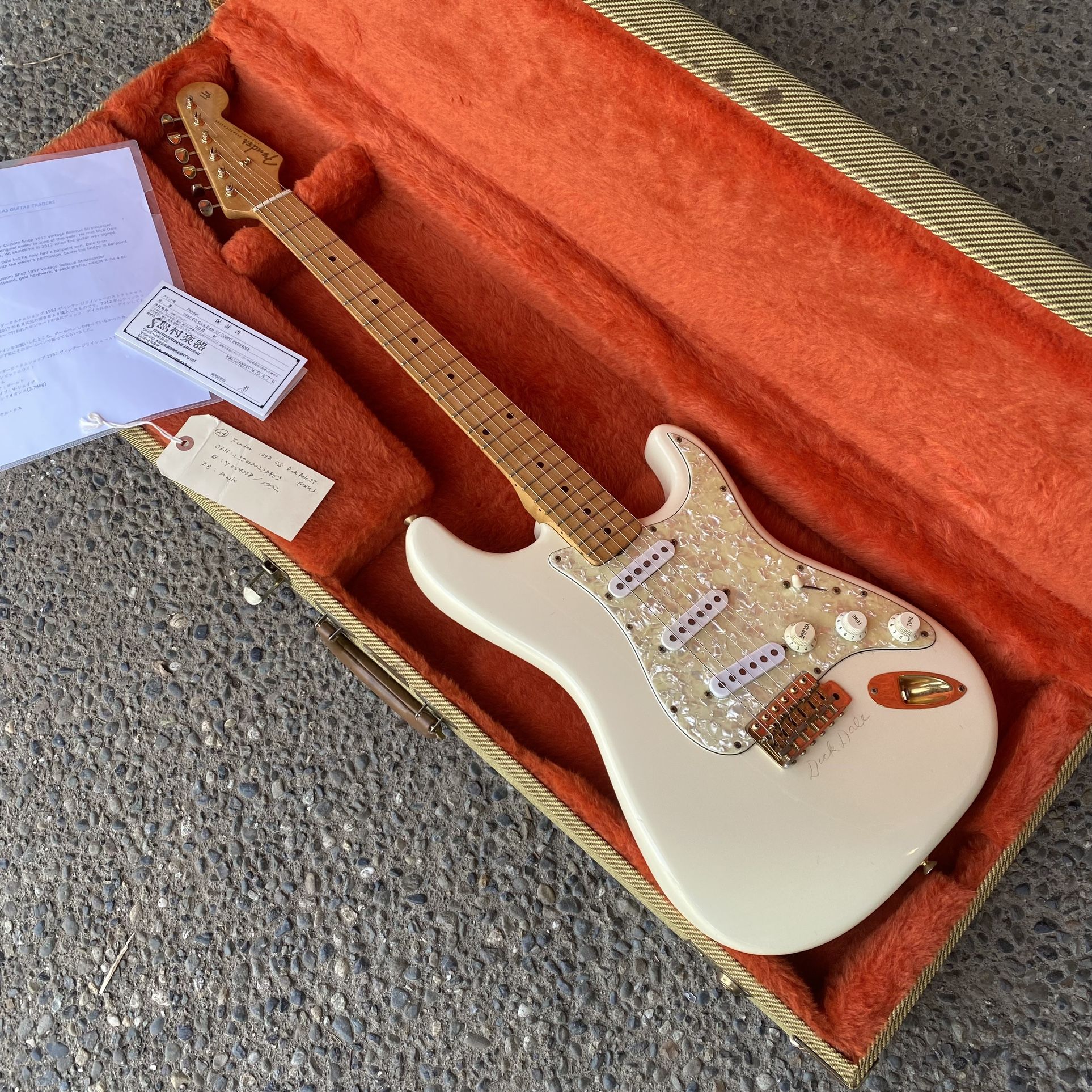 1992 Fender Custom Shop ‘57 Reissue Stratocaster, Dick Dale Signed, Art Esparza 