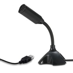 Mini USB Adjustable Desktop Microphone Compatible w/PC and Mac