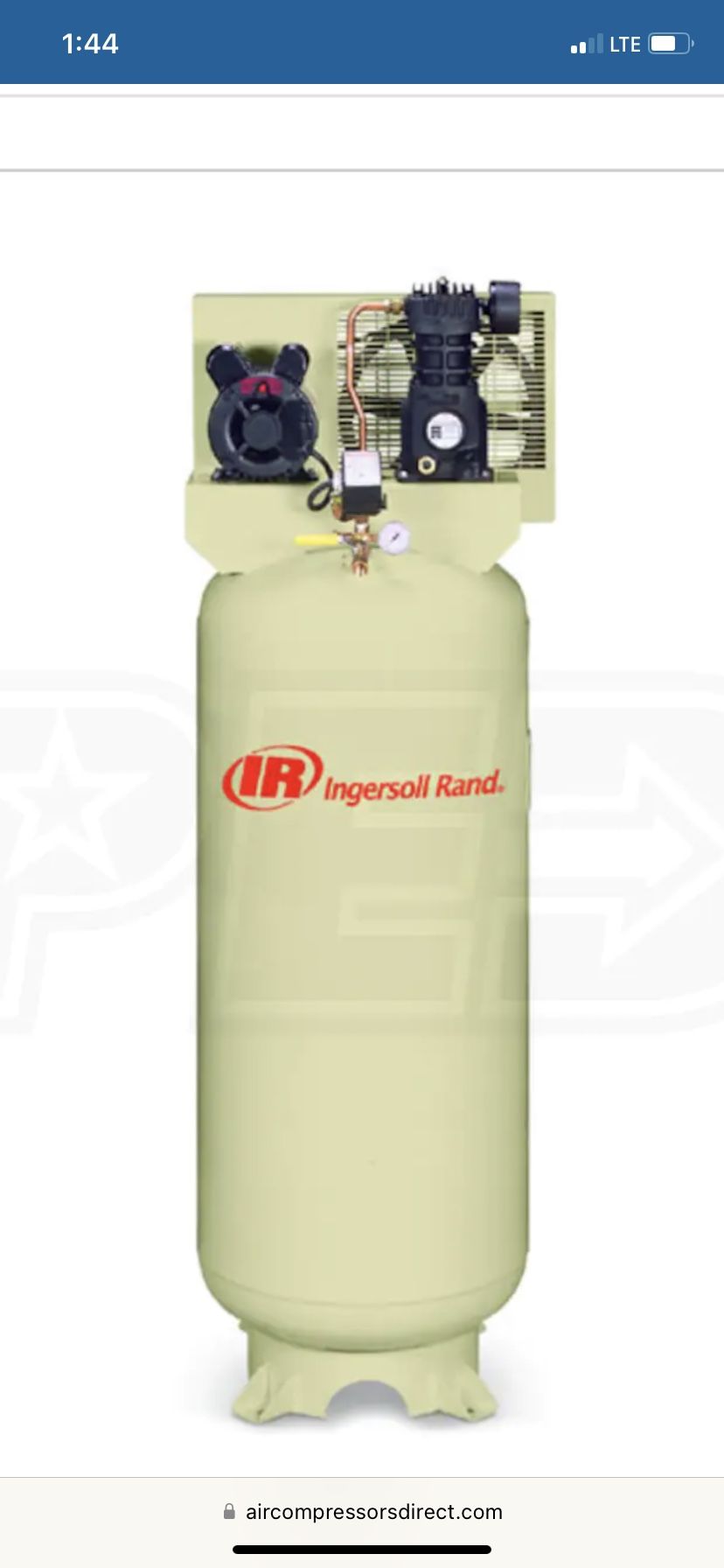 Ingersoll Rand 3-hp 60 Gallon Single-stage Air Compressor 230 Volts 1-phase