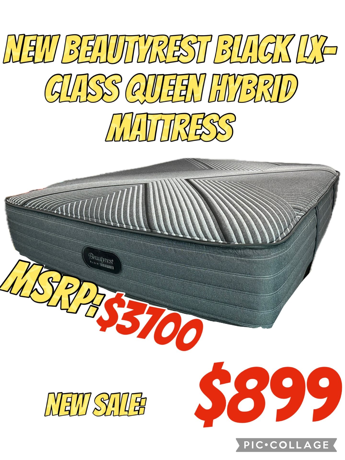 NEW BEAUTYREST BLACK LX CLASS QUEEN HYBRID MATTRESS