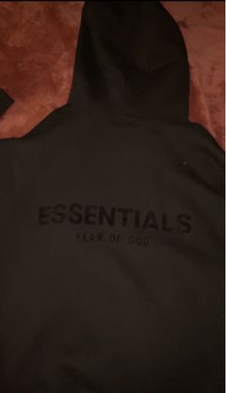 Black essentials hoodie