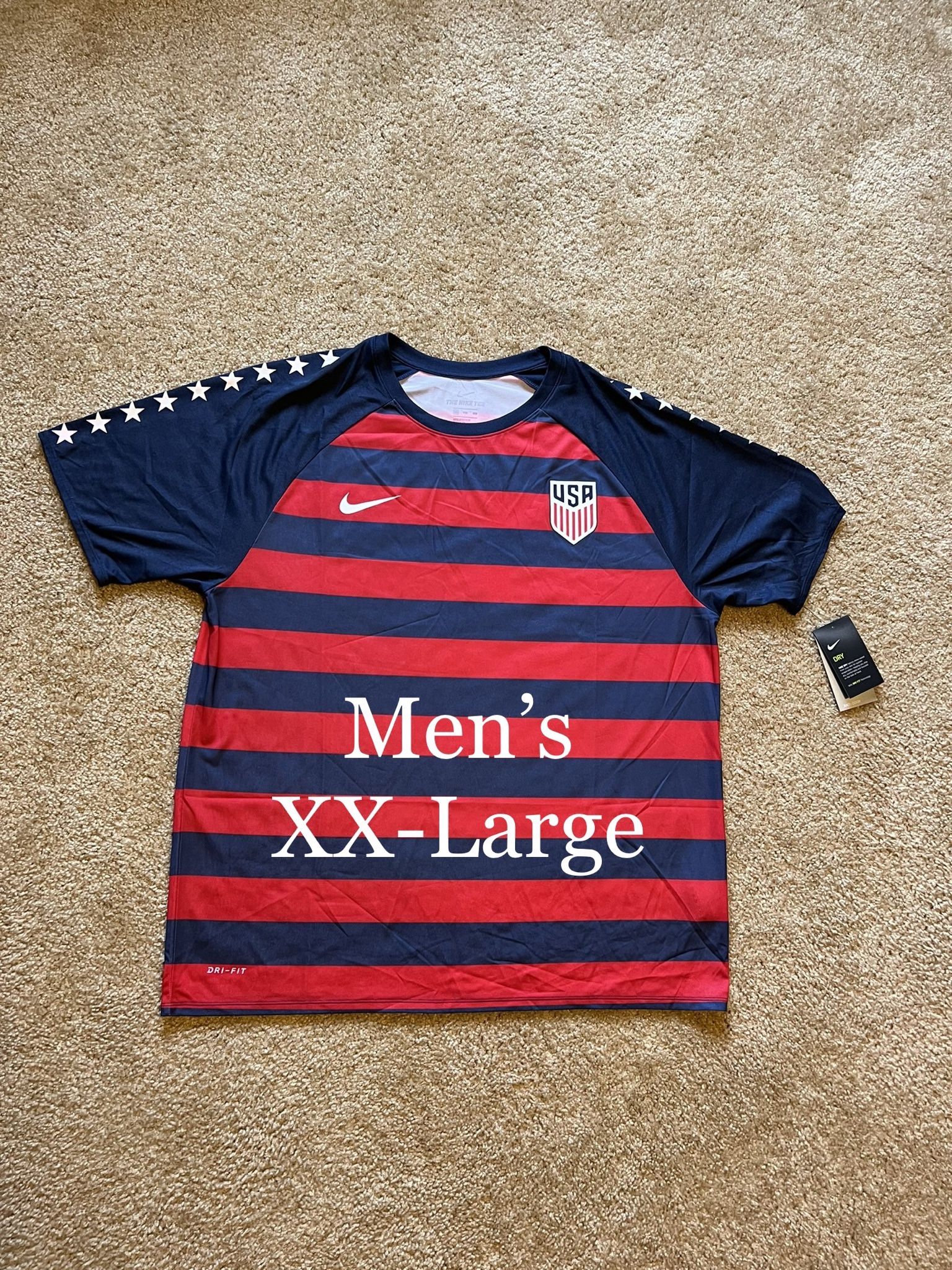 NIKE FC / USMNT Team USA Country WORLD CUP GOLD CUP SOCCER DRI-FIT Jersey The NIKE TEE Futbol Kit / SIZE: Men’s XX-Large / Brand New w/ Tags!!