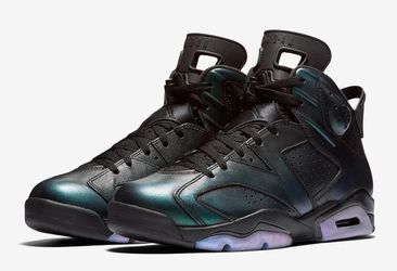 🔥Air Jordan 6 2017 NBA All Star Chameleon Black Iridescent Size 10 Oil Slicks🔥