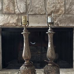 1940’s Solid Brass Cherub Lamp