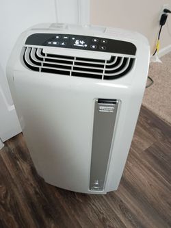 14,000 BTU Portable Air Conditioner Cooler, Heater, Dehumidifier, Fan De'Longhi PAC 1N140HPEWKC 1A
(No hose, Window brackets)