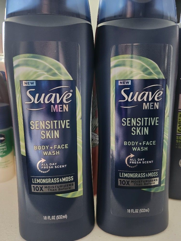 Suave Men's Sensitive Skin Body Wash 2 Pack