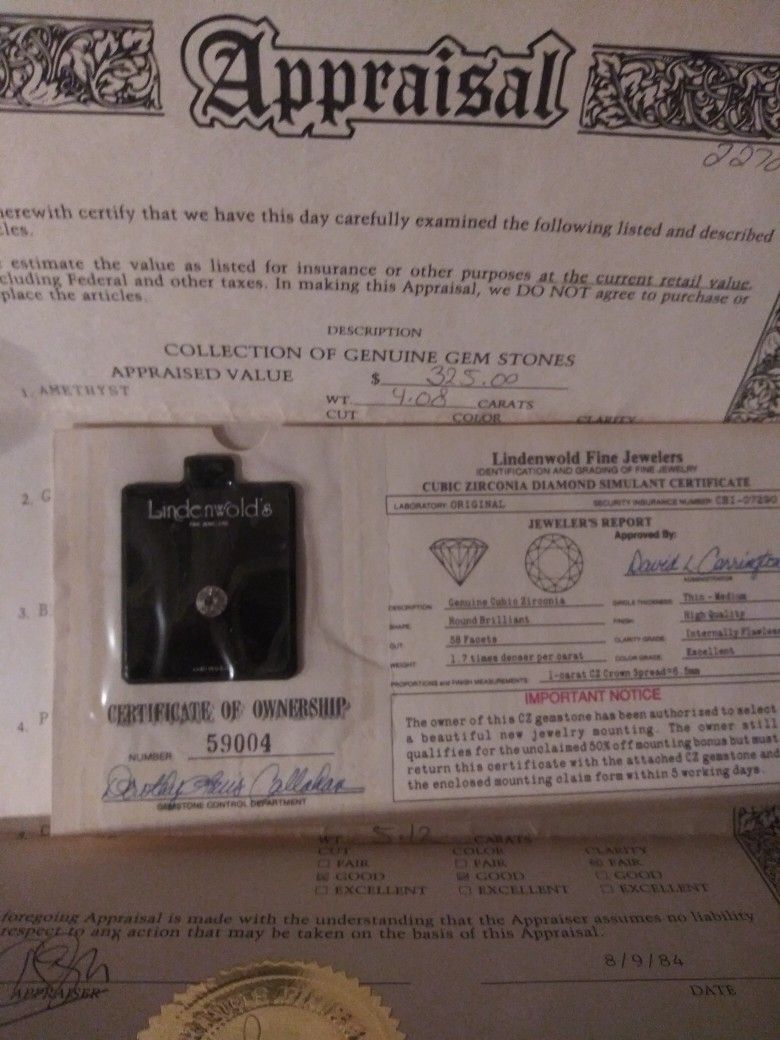 Lindenwold Fin Jewerly Cubic Zirconia Diamond