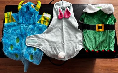 Assorted dog clothes n costumes size M