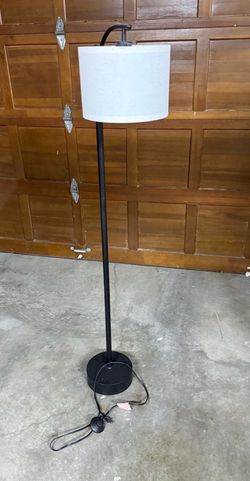 61” Modern Arc Floor Lamp, Farmhouse Standing Floor Lamps with Lantern Lampshade, Industrial Tall Reading Light for Bedroom Living Room Office Study