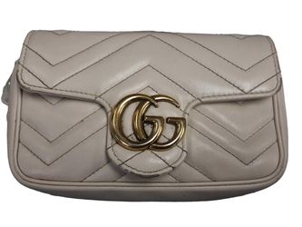 Gucci Marmont Small Shoulder Bag Beige / Tan Purse / Handbag