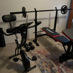 New Bench with Leg and bicep Function 