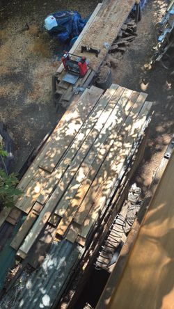 Cedar wood decking