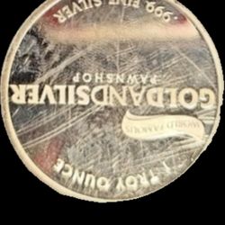 GOLD AND SILVER POWSHOP 1 TROY OUNCE ,A GREAT COIN FOR YOUR COLLECTION!!!