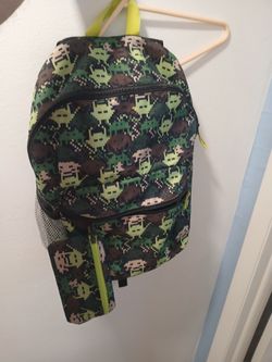 Bookbag Space Invaders alien pixel
