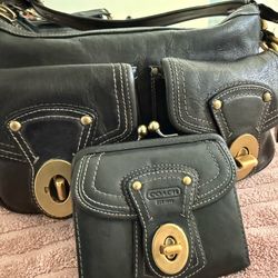 Coach Legacy 65th anniversary leather purse and wallet set