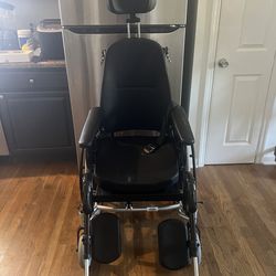 Rehab Tilt-in-Space - Adult, 18" Wide Tilt & Recline wheelchair with headrest & leg rests