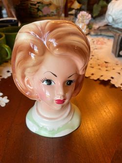 Napco collectible Vintage Lady Head Vase With Blonde Hair. Or best offer