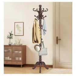 Wooden Coat Rack Stand