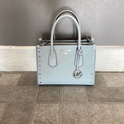 Michael Kors Pale Blue Studded Small Handbag 