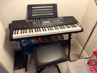 RockJam RJ-561 61-Key Electronic Keyboard with Stand & Bench – Perfect Condition