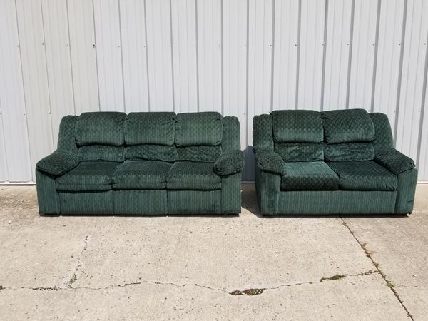 Green Velour Couch Sofa Recliner And Loveseat Set For Green Velour Couch Sofa Recliner And Loveseat Set For In Dayton Oh Offerup