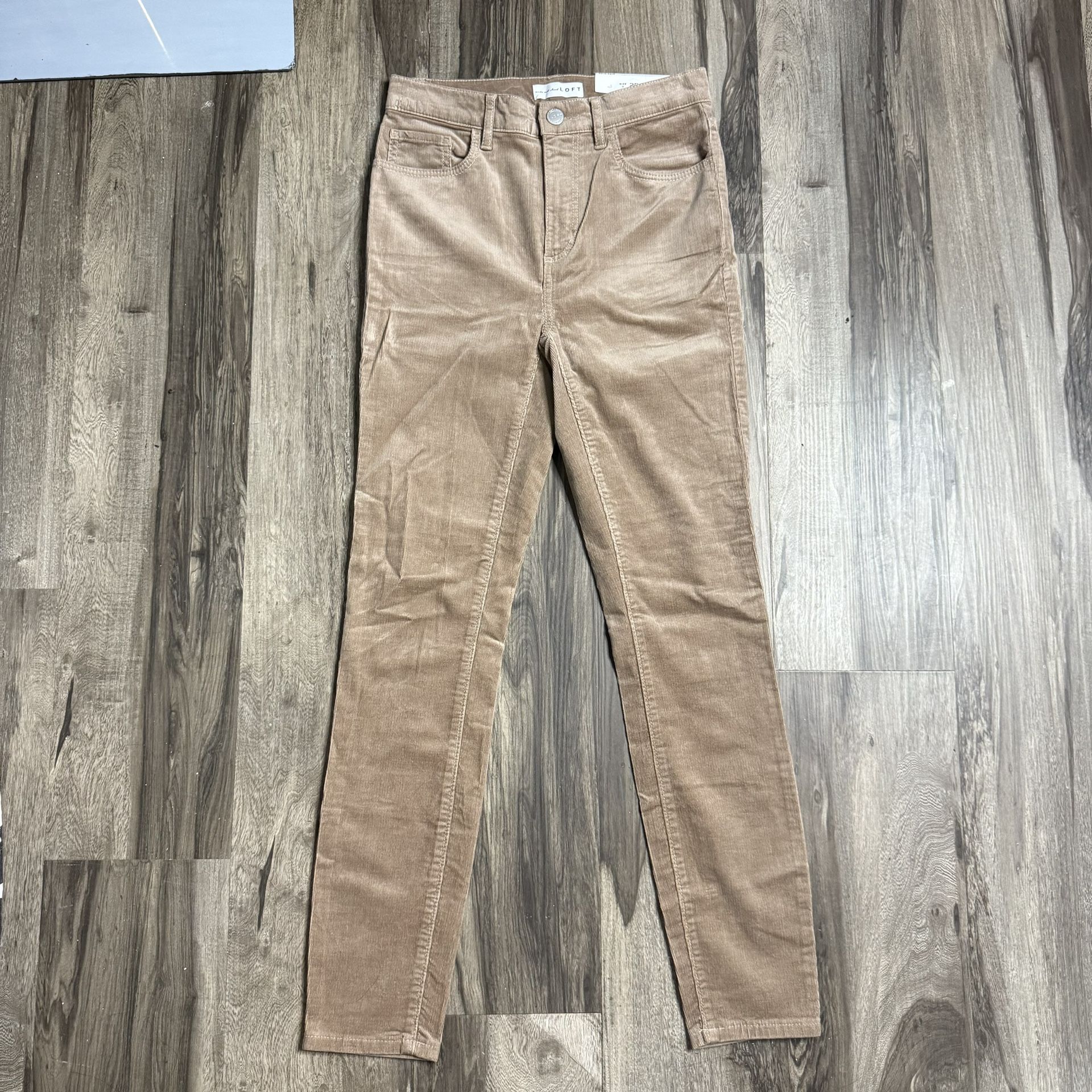 LOFT Women's Light Brown High Waist Skinny Jeans