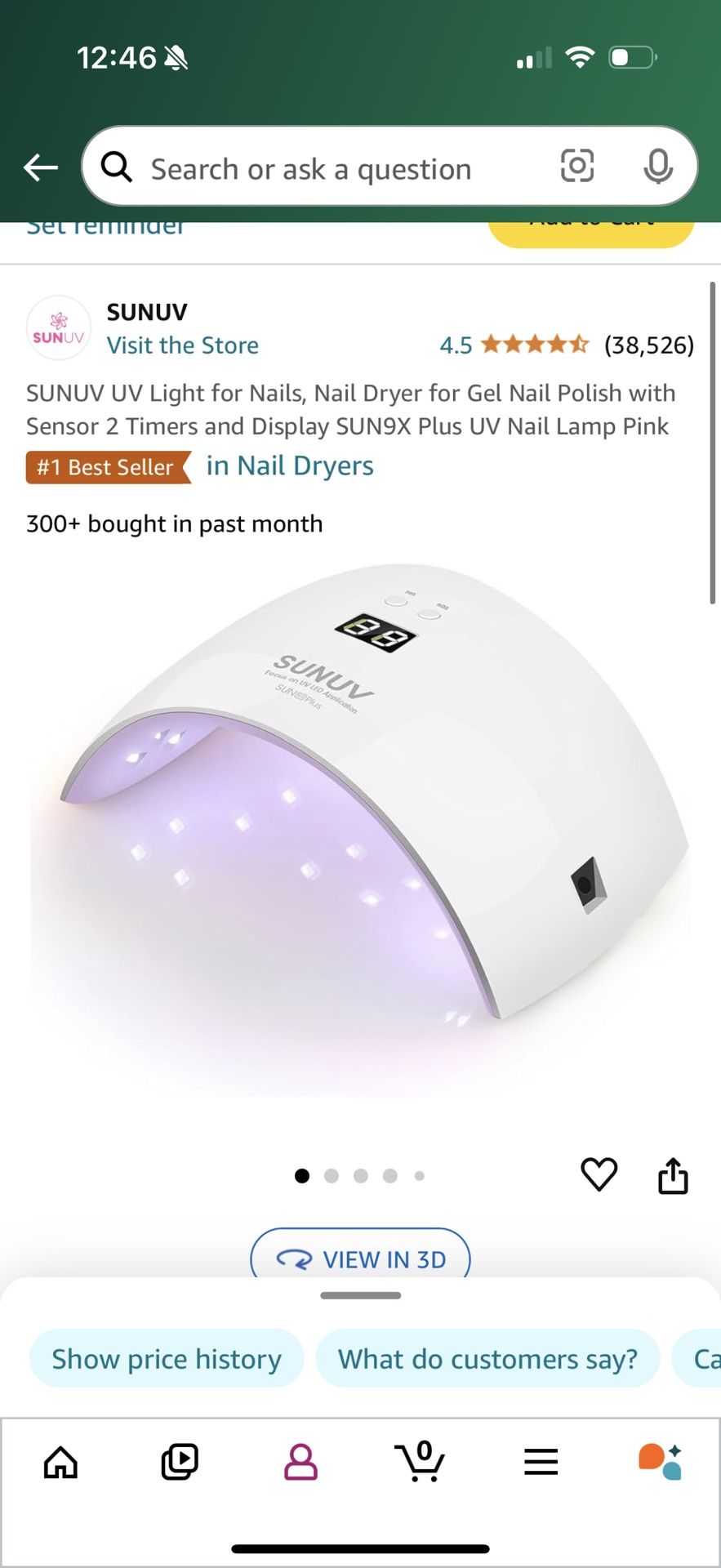 SUNUV UV light For Nails + Nail Tips