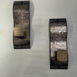 Brown Candle Holder Set