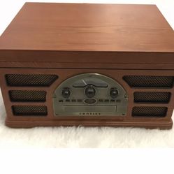 Crosley CD Stere CR66 5-in-1 Rochester RECORD LP PLAYER w/ AUX INPUT RADIO TAPE