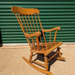 Vintage Solid Wood Rocking Chair 