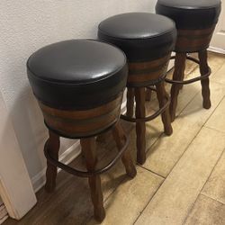 Bar Stool Barrel Style Vintage Heavy