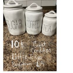 Set of kitchen canisters $10 for all three pick up downtown LA little Tokyo area perfect condition