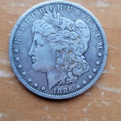 1886 O Morgan Silver Dollar 