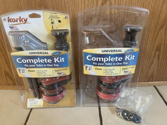 Korky 2” Toilet Repair Complete Kit - Flush Valve, Fill Valve, Flapper, Tank To Bowl Hardware
