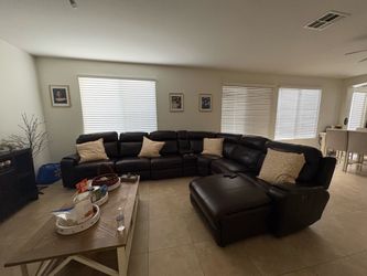 Dark brown Leather couches