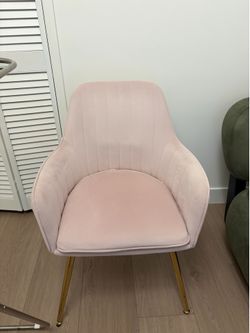 Light pink vanity chair $60
