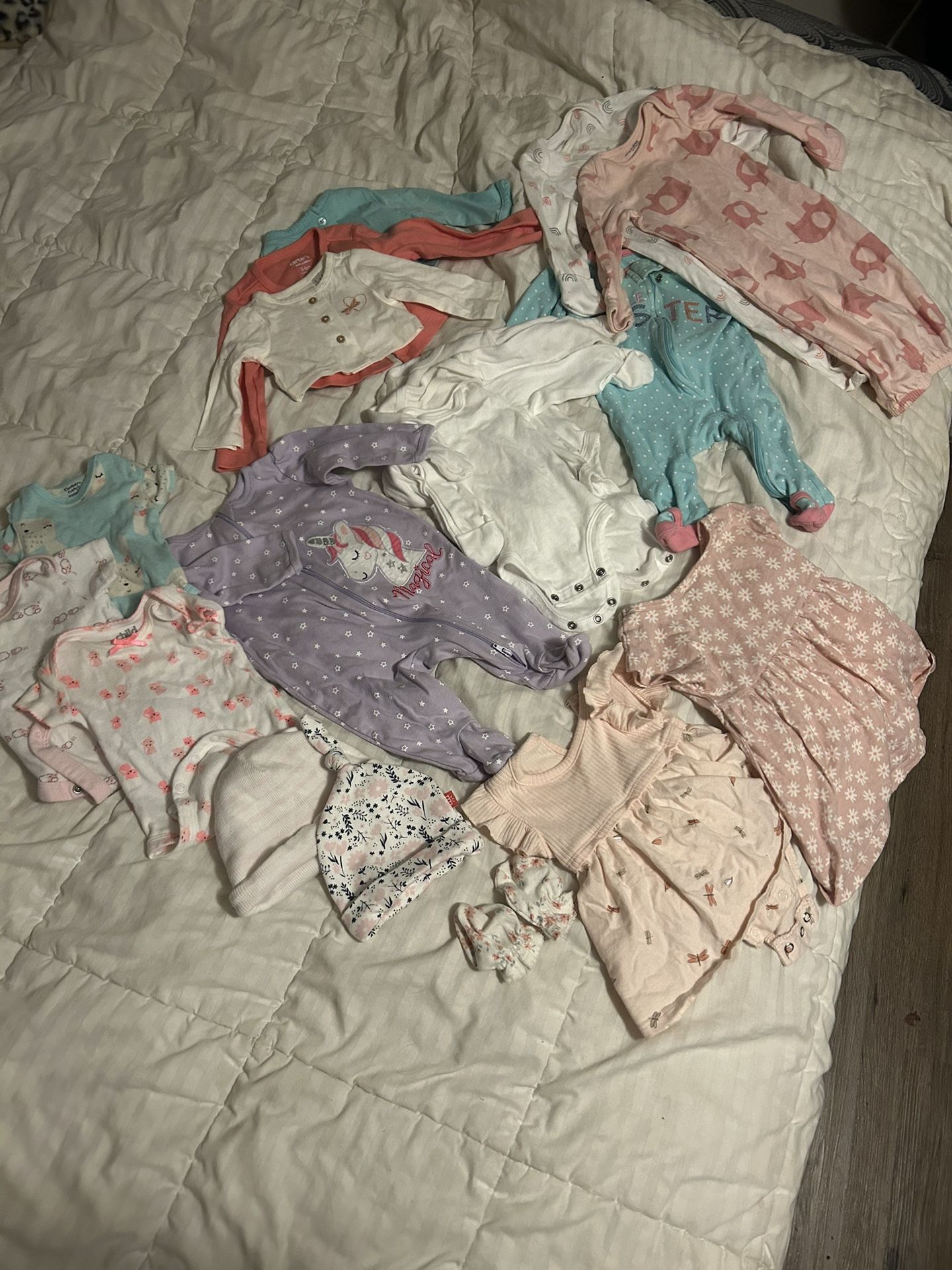Complete New Born -3 Month Girls Bundle Worth Over $100