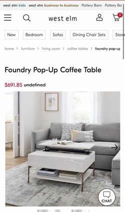 West Elm Foundry Pop-Up Wood Coffee Table