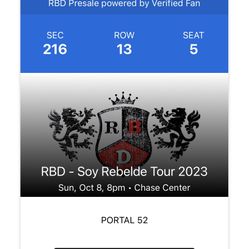 RBD-Soy Rebelde Tour Ticket 
