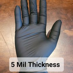 Sale 🚨 Case of 10 Boxes | Strong 5 mil Black Nitrile Exam Gloves 1000