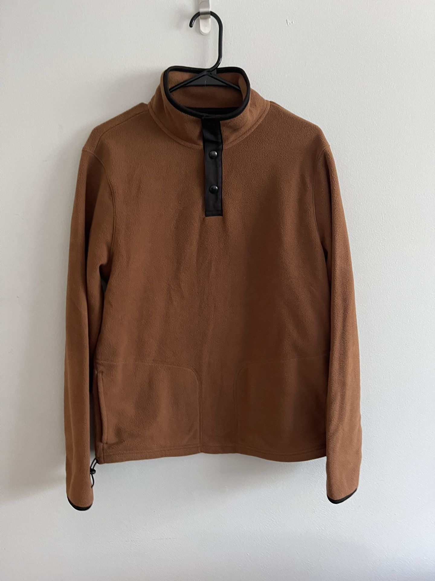 Mens pull Over Sweater Button Up 