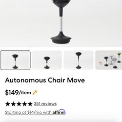 Autonomous Chair Move Ergonomic Stool Black