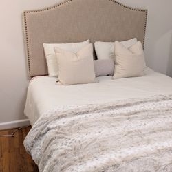 French Style Headboard and bed frame $150