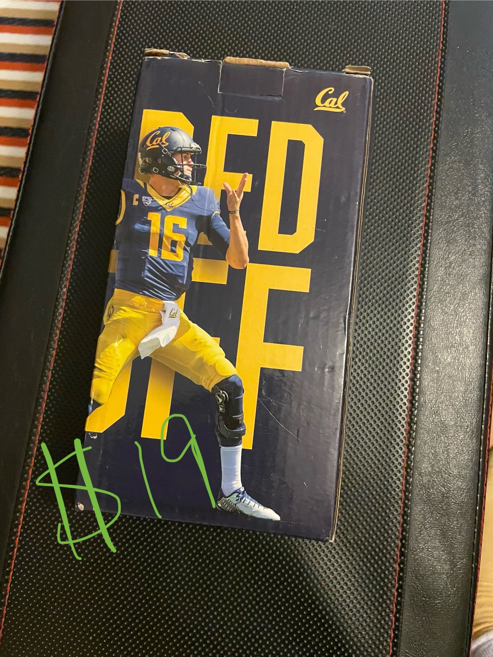 $19 VINTAGE UC Berkeley Cal Bears 2019 Jared Goff Rams SGA Bobblehead 11/16 Quaterback