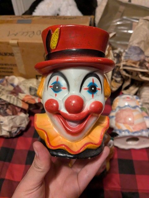 Vintage Clown Coin Bank