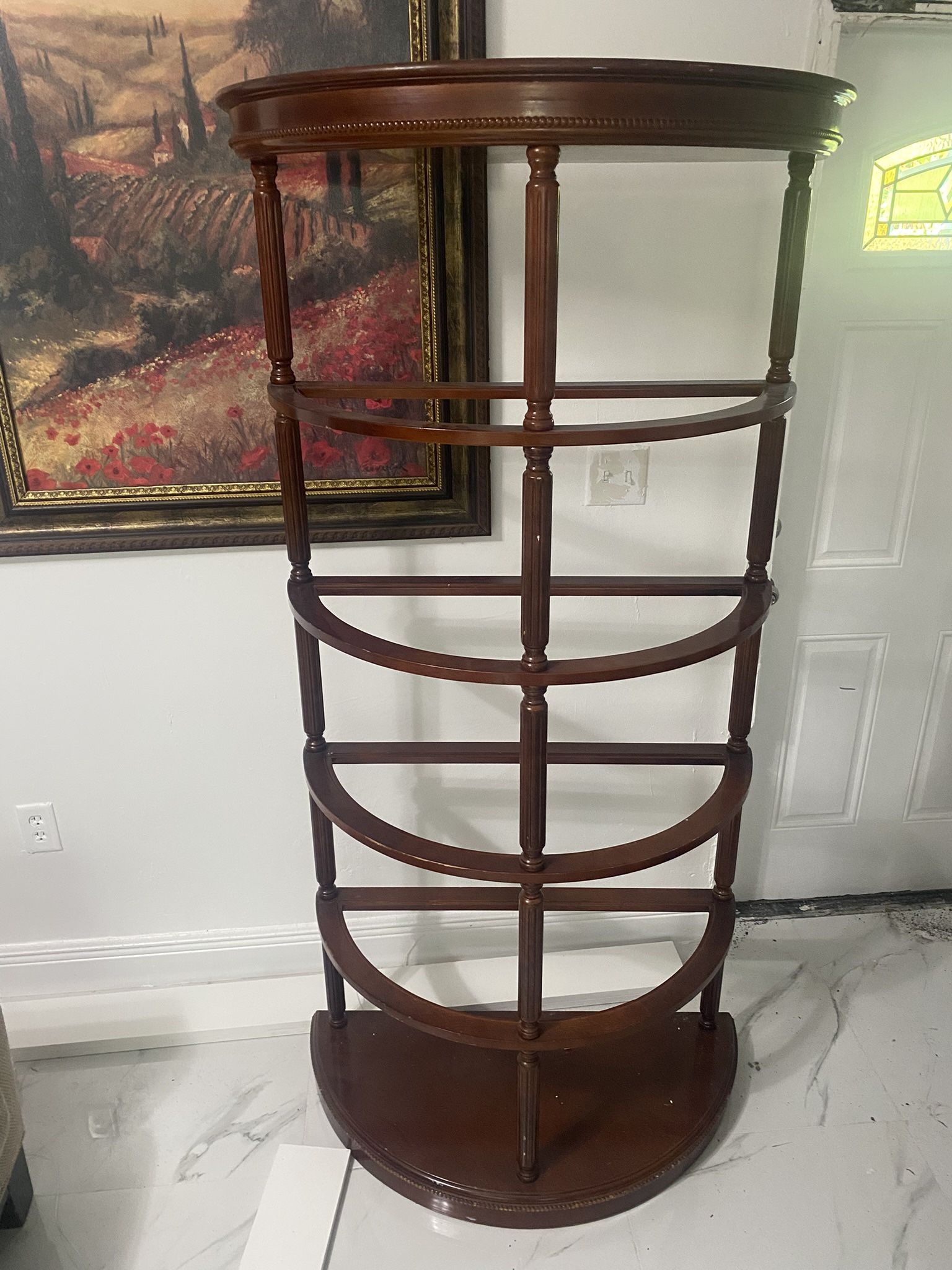 Corner Curio Bookcase 4-shelf Glass