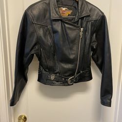 Harley Davidson Deluxe Leather Biker Jacket 